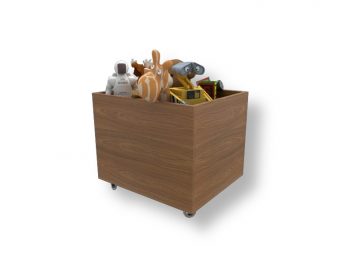 Caixa com Rodinhas e Brinquedos
