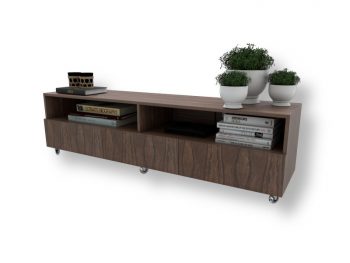 Rack com Gavetas e Rodinhas Pau Ferro - I6F51D