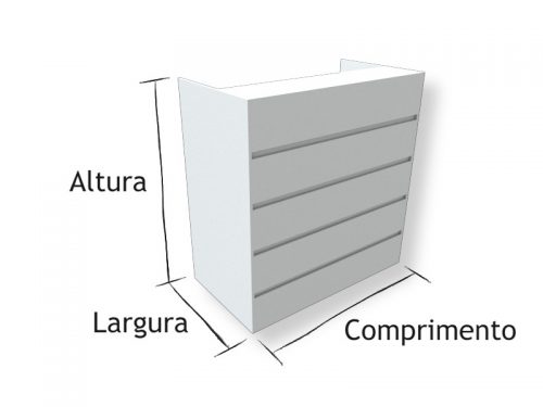 Balcão de Atendimento Branco - S8C15