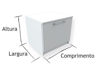 Gaveteiro 1 Gaveta Branco -8D4F41D
