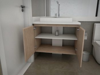 Gabinete de Banheiro 2 Portas Cumaru Trend - 874vdv500llk