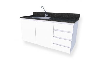 Conjunto Cozinha Planejada Branca M1 - Marcena 6