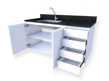 Conjunto Cozinha Planejada Branca M1 - Marcena 5