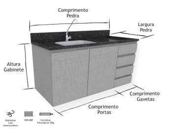 Conjunto Cozinha Planejada Lino Piombo M1 - Marcena 2