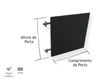 Porta para Móvel Preta - Marcena