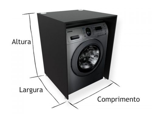 Capa Embutir Máquina de Lavar Preta - Marcena 3