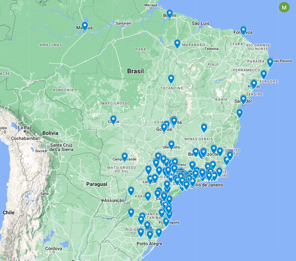 Mapa Marcena Localidades Entregues