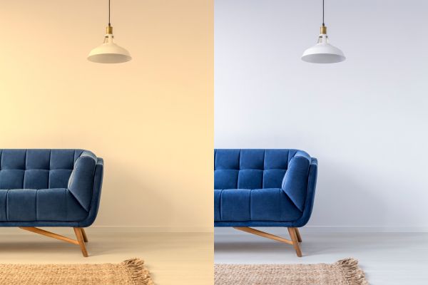 diferentes tons de parede