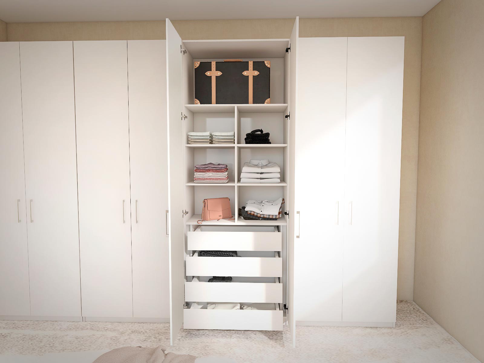 Guarda Roupa Sob Medida Branco - Marcena